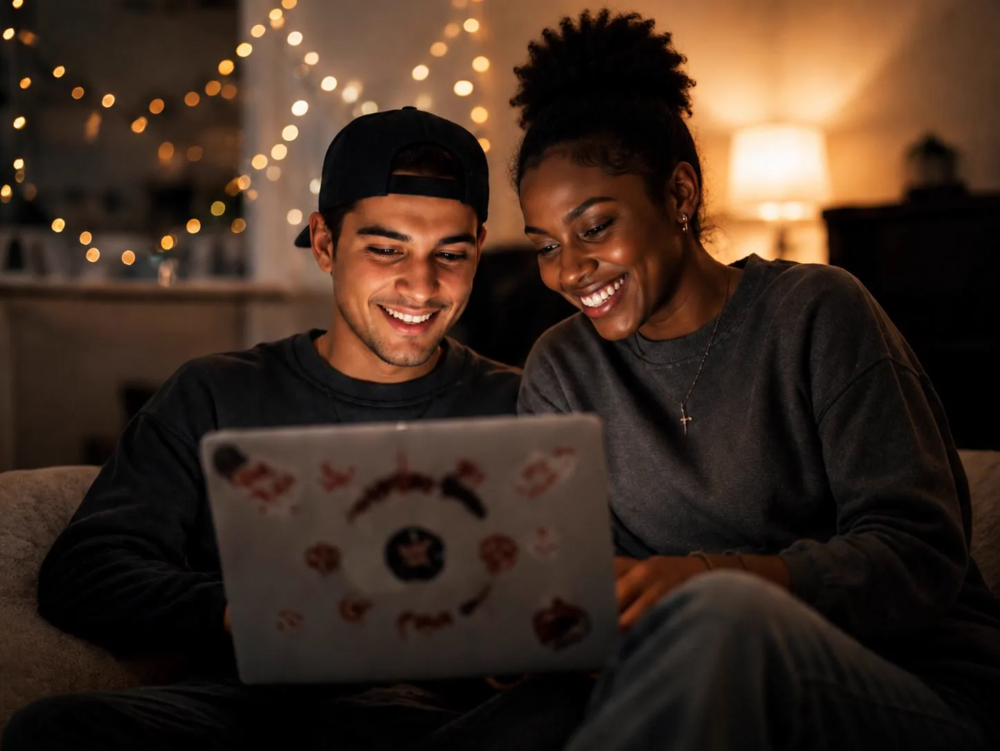 A couple making a wish page together